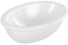 Раковина Villeroy & Boch 4A530001 Loop&Friends для установки под столешницу 43х29 см, с переливом, альпийский белый (White Alpin)