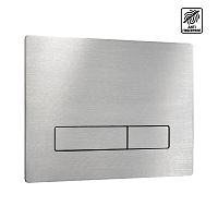 Смывная клавиша KKPol 350/PSM/005-00-00 Vitrum Metal для инсталляции Slim, нержавеющая сталь