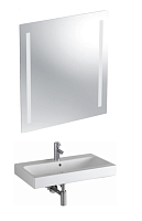 Сет 1481_124075000, Раковина + 500.586.00.1, Зеркало настенное, с подсветкой