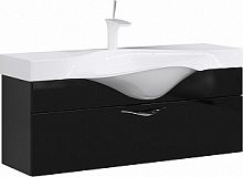 Тумба Aqwella Brw.01.10/001/BLK Broadway под раковину 110х33 см, подвесная, черная