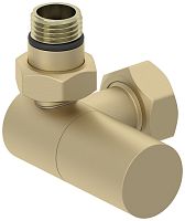 Вентиль Сунержа 022-1402-1234, 3D, левый, (цилиндр) G 1/2" НР х G 3/4" НГ, матовая шампань