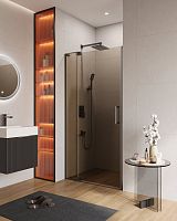 Душевая дверь в нишу Cezares Slider SLIDER-B-1-90/100-GRIGIO-BORO