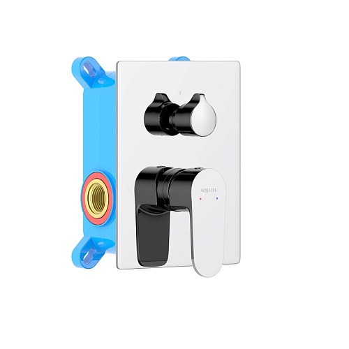 Смеситель Aquatek AQ1246CR Оберон  для ванны (внешняя и скрытая часть), хром