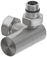 Вентиль Сунержа 071-1403-1234, 3D, правый, (цилиндр) G 1/2" НР х G 3/4" НГ, сатин