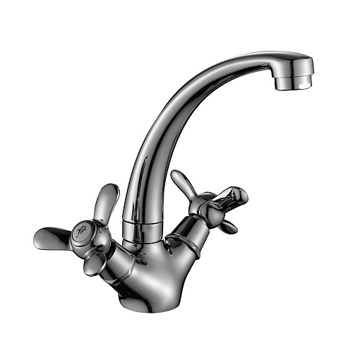 Смеситель Rossinka Q02-64 Q для кухни, хром Смеситель Rossinka Q02-64 Q для кухни, хром