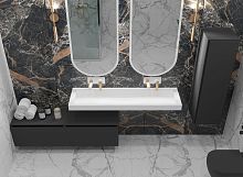 Ящик под столешницу 60 см АНТРАЦИТ матовый Armadi Art Vallessi UNO-S 897-060-A mat