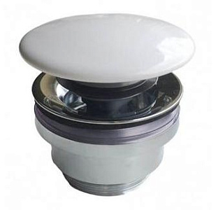Донный клапан Kerama Marazzi DRR.1/WHT Plaza с керамической крышкой, белый глянец