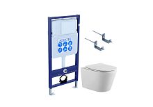 Комплект Aquatek SET Вега-KKI2: рама Standard INS-0000012 + крепеж KKI-0000002 + унитаз AQ1905-00 с крышкой-сиденьем Soft-close, белый Комплект Aquatek SET Вега-KKI2: рама Standard INS-0000012 + крепеж KKI-0000002 + унитаз AQ1905-00 с крышкой-сиденьем Soft-close, белый