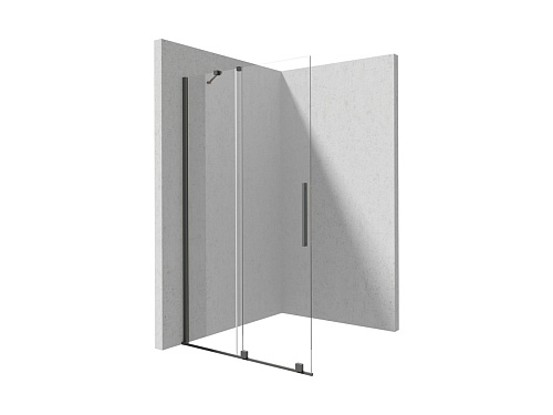 Душевое ограждение Deante KTJ_D32R Prizma раздвижное 120х195 см WALK-IN, Titanium (титан)