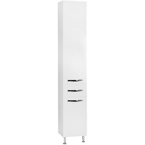 Шкаф - колонна Акватон 1A124303AA010 Ария Н 34х190 см, белый/хром глянец купить недорого в интернет-магазине Керамос