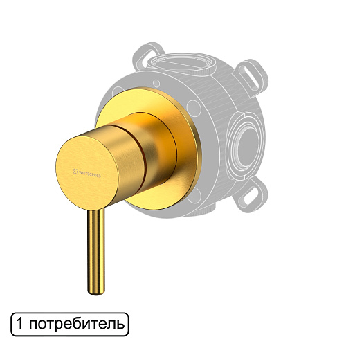 Смеситель, встраиваемый, внешн.часть Whitecross Y brushed gold 2-Y1241GLB купить недорого в интернет-магазине Керамос