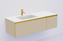 Тумба под раковину Armadi Art QUATRO 790-M2-140-D-MG-LED