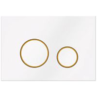 Смывная клавиша KKPol SPP/042/0/K (350/PPB/042-00-06) M11 V4 для инсталляции, белый/матовое золото/белый