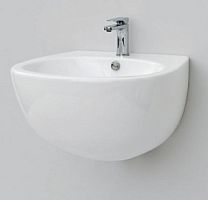 Раковина Artceram FLL001 01 00 bi FILE 2.0 подвесная с 1 отв. под смеситель, со слив-переливом , с креплениями, белая, 60х50 см