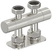 Вентиль Сунержа 00-1419-3434, 2х3/4" прямой скрытый-скрытый EU50, без покрытия