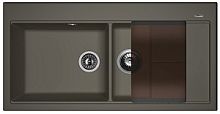 Мойка для кухни Florentina 20.335.E1000.302 Россана 100х51 см, с крылом, антрацит