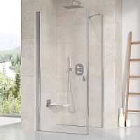 Душевая дверь Ravak 1QV40C01Z1 CRV1-80 поворотного типа Chrome, хром + транспарент