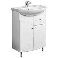 Тумба Акватон 1A1231K0PT01R Пинта М с раковиной, 60х46 см, белый