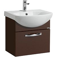 Тумба Акватон 1A1403K0AA430 Ария с раковиной, 50х45 см, темно-коричневый