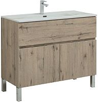 Тумба с раковиной Aquanet 00274136 Алвита New, 101х47 см, коричневая