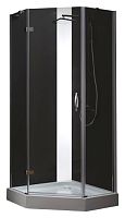 Душевая створка, пятиугольная Cezares Bergamo BERGAMO-P-1-100-C-Cr-L-IV