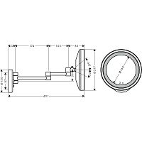 Зеркало круглое Hansgrohe Logis 73560000