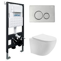 Инсталляция с подвесным унитазом Abber BEQUEM AC1100T-AC0105-AC0121 Инсталляция с подвесным унитазом Abber BEQUEM AC1100T-AC0105-AC0121