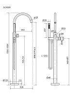 Смеситель напольный Sancos Etna SC9009BN