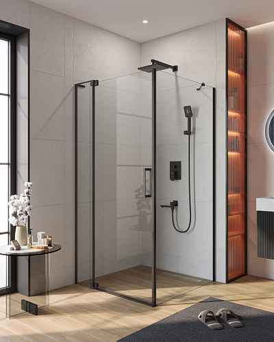 Душевой уголок CEZARES SLIDER-AH-1-100-90/100-C-NERO Душевой уголок CEZARES SLIDER-AH-1-100-90/100-C-NERO