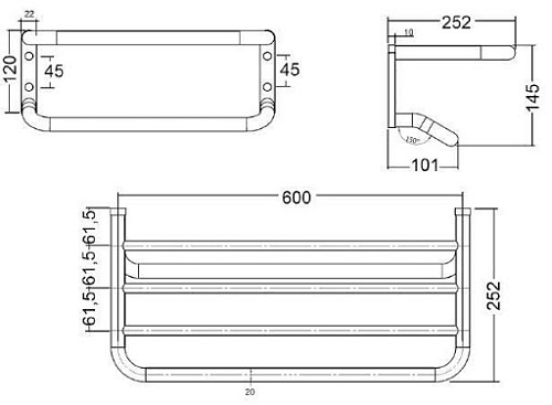 Полотенцедержатель Kludi E2 4898905 Полотенцедержатель Kludi E2 4898905