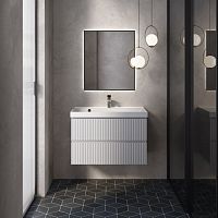 Тумба под раковину, подвесная AQUAME  AQM900180WH