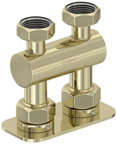 Модуль Сунержа 020-1539-3434, 2х3/4" прямой EU50, шампань Модуль Сунержа 020-1539-3434, 2х3/4" прямой EU50, шампань