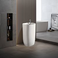 Раковина Vincea VBS-2P202 керамическая, 50х46 см, напольная, белая