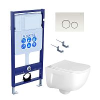 Инсталляция с подвесным унитазом Aquatek Дива SET AQUATEK ДИВА-016 4в1