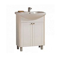 Тумба Акватон 1A133401AL530 Альпина 65 под раковину, 60х30 см, дуб молочный,хром глянец