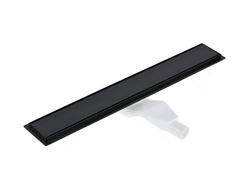 Дренажный канал Deante KOS_N08D с решеткой из нержавеющей стали/под плитку 80 см, комби затвор D40, Nero (черный)