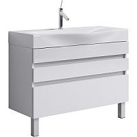 Тумба с раковиной AQWELLA Ber.01.10/n/W Bergamo 100х40 см, напольная, белая