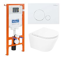 Инсталляция с подвесным унитазом BelBagno TRE BB8001CHR/SC/BB002-80/BB014-SR-BIANCO