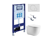Комплект: Унитаз, Инсталляция, Кнопка смыва Aquatek КЛАССИК AQUATEK SET AQUATEK КЛАССИК cm-066 4в1