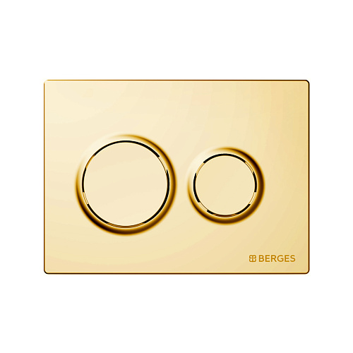 Кнопка Berges 040069 Novum O9 для инсталляции, золото глянец