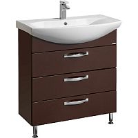 Тумба Акватон 1A1413K0AA430 Ария с раковиной, 80х45 см, темно-коричневый