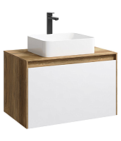 Тумба под раковину Aqwella Mobi MOB0108DB+MOB0708W