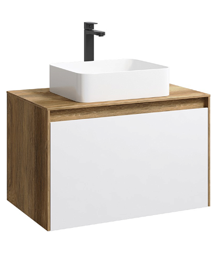 Тумба под раковину Aqwella Mobi MOB0108DB+MOB0708W купить недорого в интернет-магазине Керамос