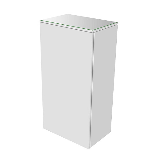 Шкаф-пенал Keuco 31725300002 Edition 400 средний 90х45 см, петли справа, белый/белое глянцевое стекло купить недорого в интернет-магазине Керамос