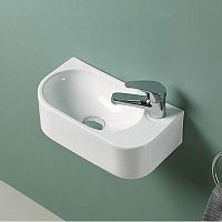 Раковина Vincea VBS-506R керамическая, 40х21.5 см, подвесная, правая, белая