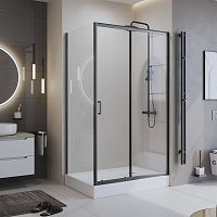 Душевой уголок BelBagno UNO-195 UNO-195-AH-1-120/80-C-NERO Душевой уголок BelBagno UNO-195 UNO-195-AH-1-120/80-C-NERO