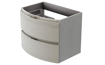 Тумба под раковину Cezares VAGUE с двумя выдвижными ящиками 54847 Rovere sbiancato, 69х52х55