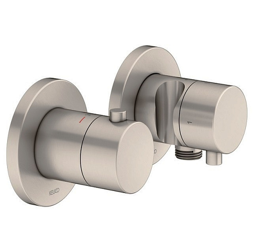 Смеситель Keuco 51553051221 Edition 400 с термостатом для встройки, никель шлифованный Смеситель Keuco 51553051221 Edition 400 с термостатом для встройки, никель шлифованный
