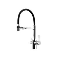 Смеситель Sancos SC4009CH Garda для кухни с возможностью подключения фильтра для воды, хром/черный Смеситель Sancos SC4009CH Garda для кухни с возможностью подключения фильтра для воды, хром/черный