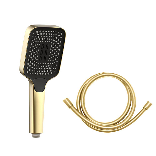 Ручной душ Vincea VSHN-41HBG со шлангом, золото Ручной душ Vincea VSHN-41HBG со шлангом, золото